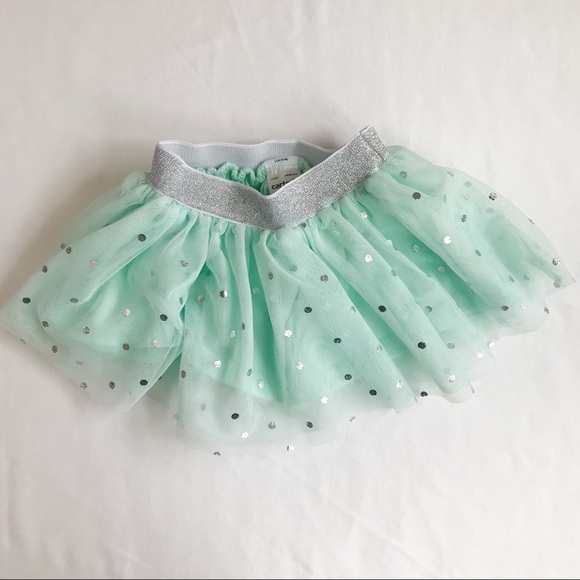 Carter's Dresses 62 Carters Mint Silver Tulle Tutu Skirt Poshmark